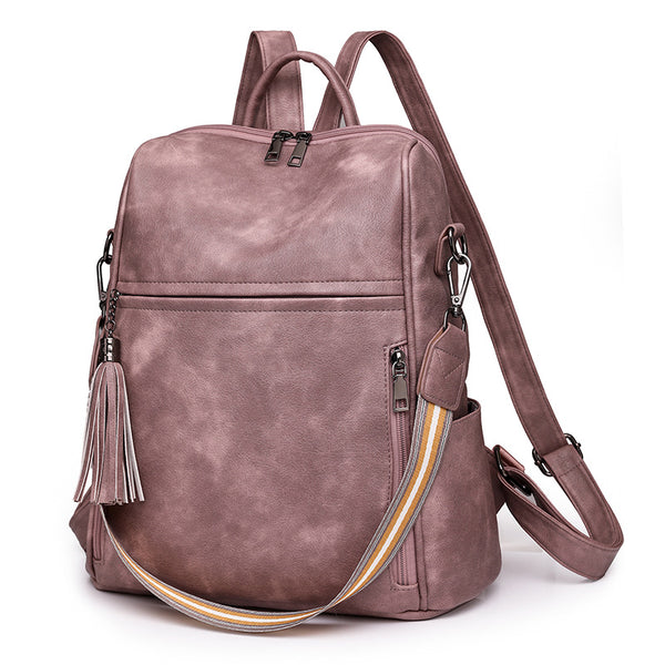 Zhenli women's backpack  new retro casual backpack multi-functional large-capacity shoulder messenger bag