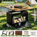 Outdoor camping storage box table all-in-one foldable large capacity car storage box multifunctional camping storage foldable table