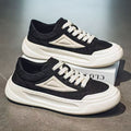 Men's breathable canvas shoes 2025 winter new low-top athletic casual shoes men's soft sole versatile thick sole sneakers