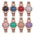 Ready-to-ship wholesale starry sky watches, women's quartz watches with magnetic strap – one-piece dropshipping available