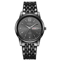 Mcykcy brand steel band alloy business watch with date and day display - cross-border wholesale casual dual calendar quartz watch