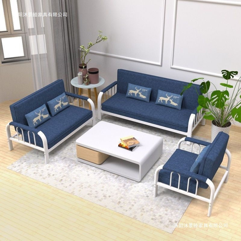 Small apartment sofa bed, convertible sofa bed, foldable sofa bed, economical and simple fabric sofa for the living room
