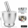 304 stainless steel garlic pounder iron mortar garlic mortar pounder bowl grinding mash can for home pound medicine pair nest pounding bowl pound mortar