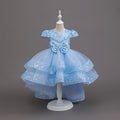 Exportnew arrivalgirl dress kids trailing princess dress mesh puffy performance dress flower girl dress cross-border in stock