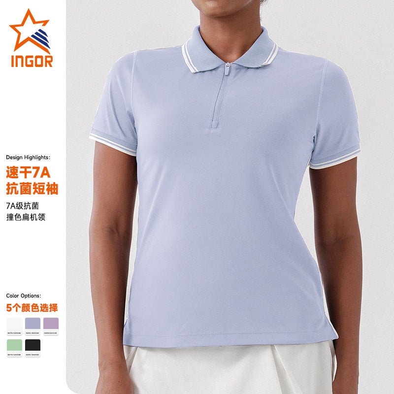 Spring/summer new polo shirt - short sleeve casual golf tennis top - antibacterial, moisture-wicking, quick-drying t-shirt