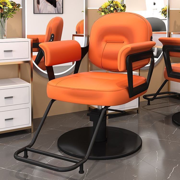 Hairdressing chair, hair salon special fashion, rotatable adjustable hairdressing shop chair, can be reclined for hair cutting, perm and dyeing hairdressing chair