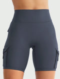 Yeoreo same style nylon brushed sports yoga cycling half length pants flap pocket pants training butt lift brushed yoga shorts