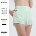 European and american new arrival loose quick-dry athletic shorts women's summer outerwear 3/4 length running cycling double-layer shorts wholesale