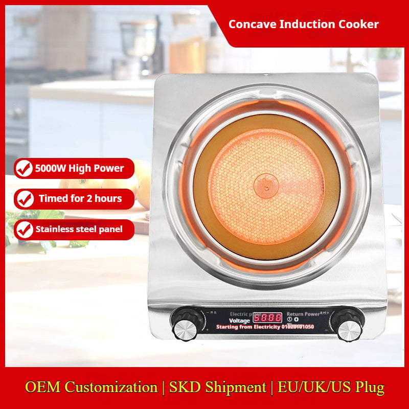 New concave induction cooker 5000w for home commercial hot pot cooking multi-function high power induction cooker wholesale