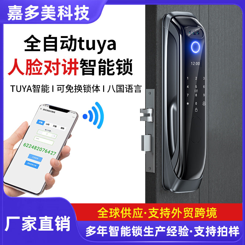 Supports cross-border household smart locks, tuya wifi, facial recognition, fingerprint locks with surveillance, intercom, and door code locks