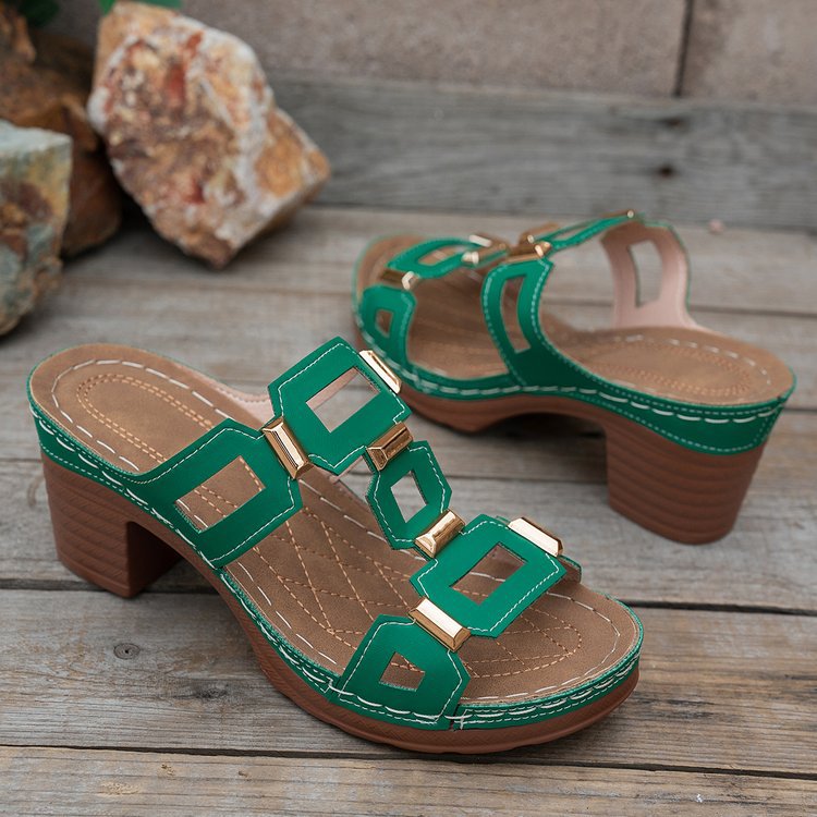 summer new arrival: plus-size high-heeled slides for women (sizes 36-43). wholesale available. dropshipping for  &