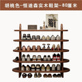 Multi-layer shoe rack shoe cabinet storage entrance multi-functional casual dust-proof scandinavian all solid wood simple thickened living room storage