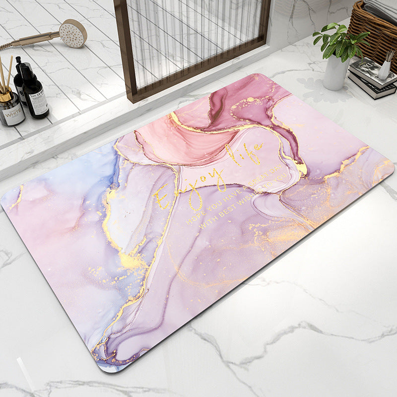 Soft diatom mud bathroom absorbent floor mat non-slip quick-drying foot mat toilet toilet door mat toilet carpet