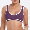 New arrival cross-border double-sided brushed color matching tight breathable beautiful back sports bra running fitness yoga weartops women