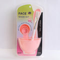 Wholesale spa & beauty tool set: 6-piece mask bowl kit with makeup brushes, mixing spatula, and plastic bowl for mask preparation