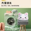 Cartoon plush pillow blanket 2-in-1: foldable throw pillow, quilt, car blanket, office flannel air conditioning blanket