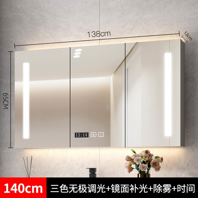 Smart bathroom mirror cabinet, separate wall-mounted bathroom with light, vanity mirror, bathroom mirror with rack storage