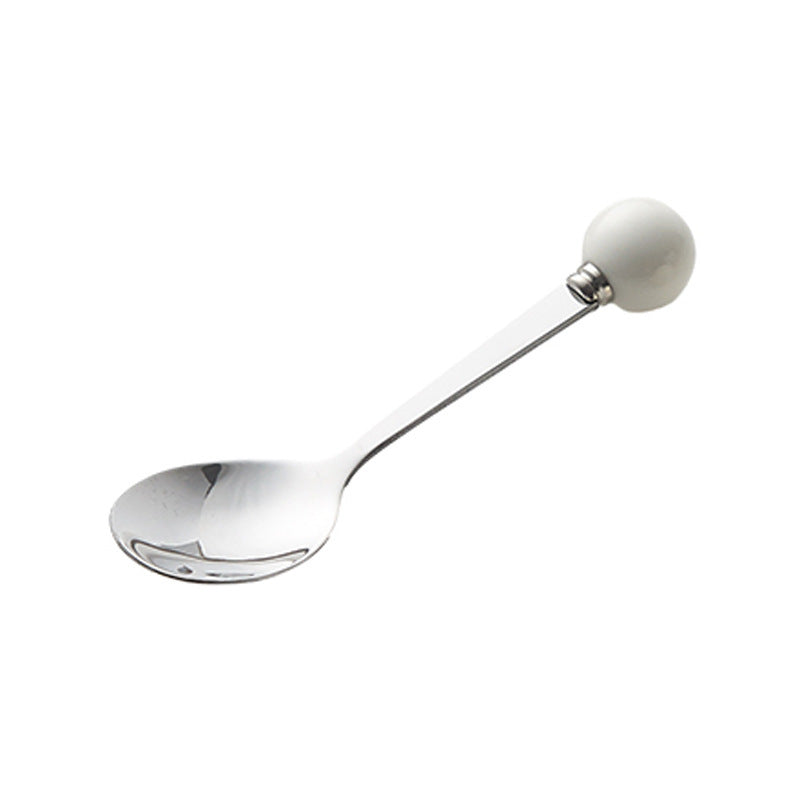 Cream style ceramic fruit fork light luxury set high appearance stainless steel fruit pick home decoration storage tube wholesale