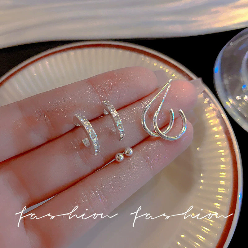 Tiktok viral: ultra-sparkling zircon earrings - women's luxury, unique, high-end hoop earrings. chic, sweet & edgy, influencer-approved, exquisite clip-on earrings