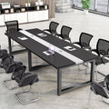 Large and small long table workbench conference table long table casual modern office desk conference room table and chair combination