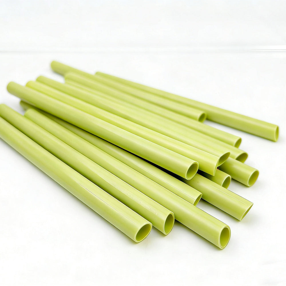 Hollow straw plastic tube transparent plastic tube reusable buckle water cup straw colorful ring tea cup tube