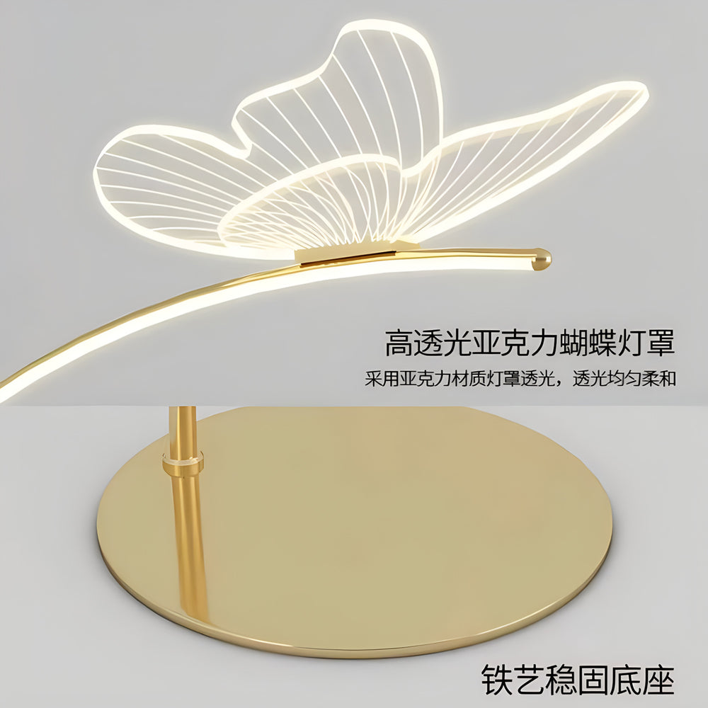 Butterfly floor lamp - stylish ambient lighting for living room, sofa side, bedroom bedside, and fishing - premium, light luxury, creamy style