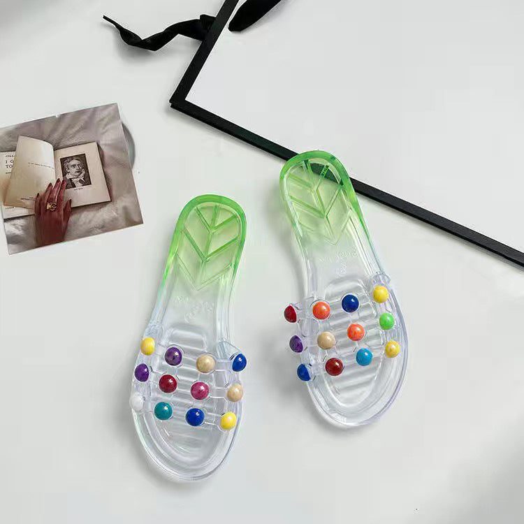 Women's summer slippers: stylish and minimalist indoor/outdoor slides, matching family sandals, single-strap, trendy, and cute summer sandals