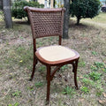 17-hole rope woven chair - black walnut finish
