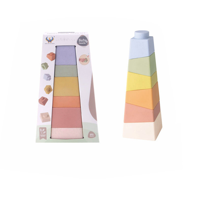Cross-border export  children's development intelligence stacking music straw material bathroom soft rubber environmentally friendly educational toys