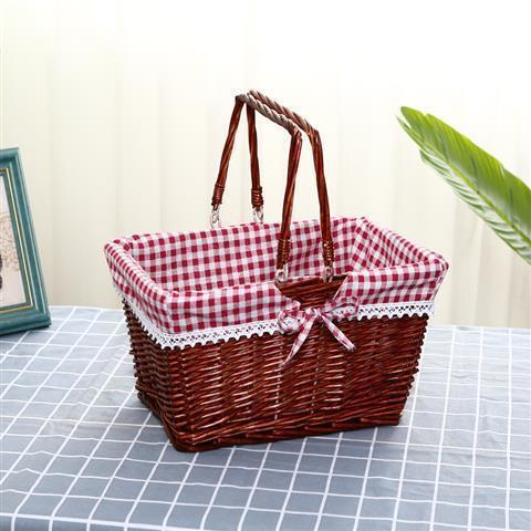 Rattan picnic basket, picking basket, storage basket, shopping basket, bamboo basket, gift basket, wicker fruit basket, hand basket, grocery basket