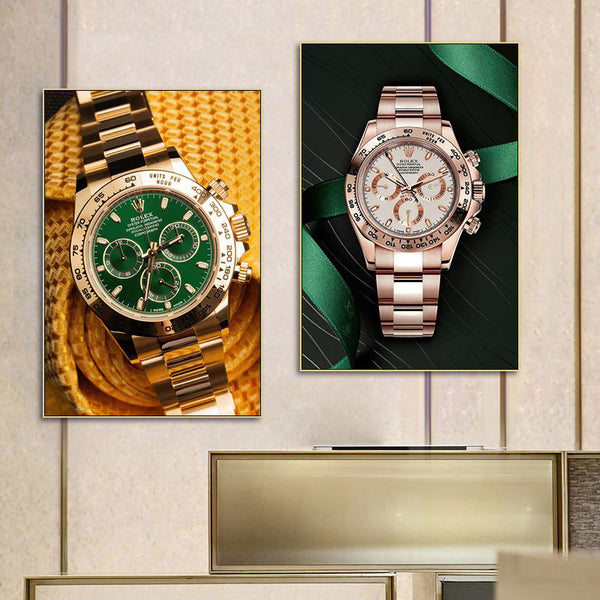 World famous watch decorative painting luxury live stream background watch row hanging painting watch shop watch mural