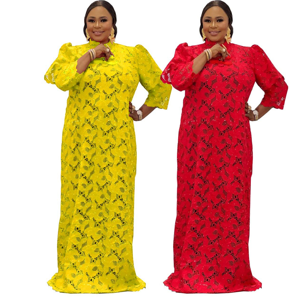 supply robe african long skirt women's fancy party lacedress big sale
