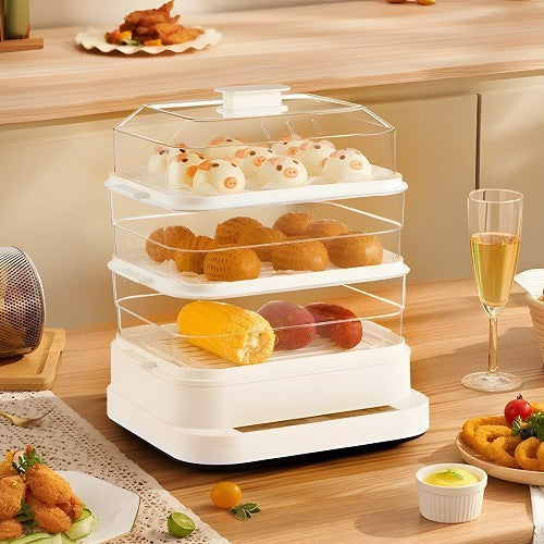 Electric steamer multifunctional for homethree-layer multi-layer large capacity intelligent fully automatic breakfast machine steamer steamed vegetable electric steamer