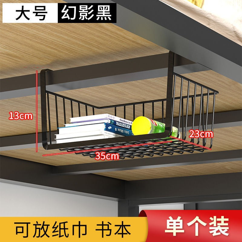Multifunctional under-shelf hanging basket organizer for kitchen cabinets, closet dividers, and wardrobe storage - portable and removable