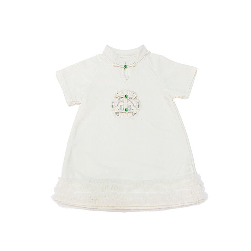 Chinese style girl's dress -  summer new arrival - short sleeve, stylish, slimming qipao dress