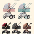 Customized kids stroller, two-way, sit and lie down, baby one-click foldable high-view stroller, foldable