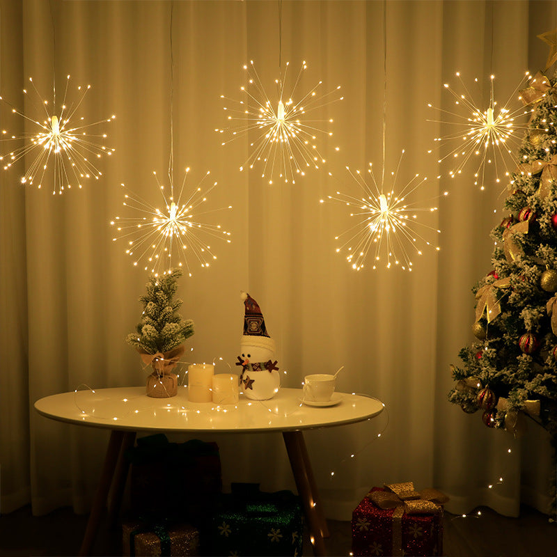 LED fireworks copper wire light curtain light Christmas decoration lights wedding holiday background arrangement Gypsy lighting