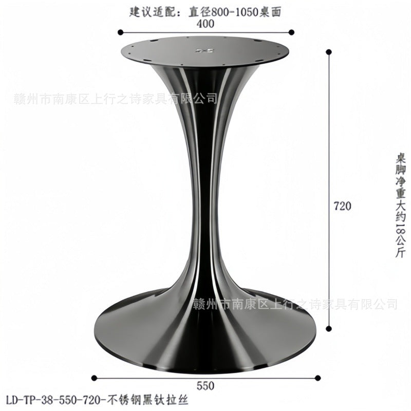 Tulip stainless steel hardware side table hotel b&b project customized light luxury living room corner table factory wholesale