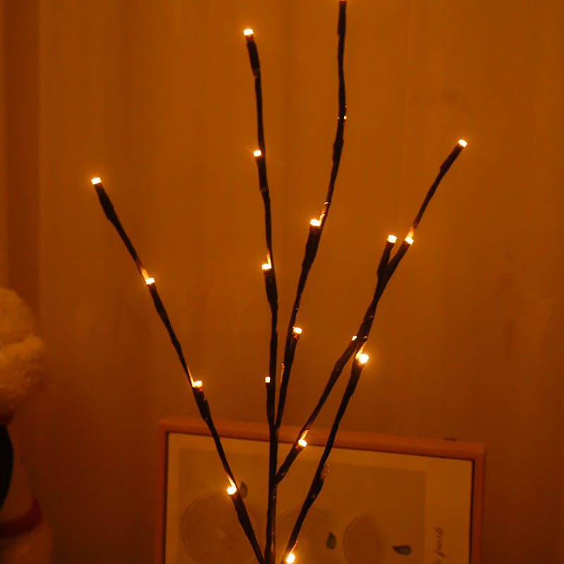 LED lights flashing tree lights room decoration, lights holiday lights branch lights 20 heads home vase decoration tree lights