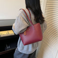Minimalist solid color shoulder bag for women - new autumn 2025 collection, high-end versatile style, bestselling tote bag with premium texture