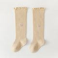 Babylon baby socks women's long tube baby kidskidskids high tube socks floral loose mouth newborn non-leg girl socks