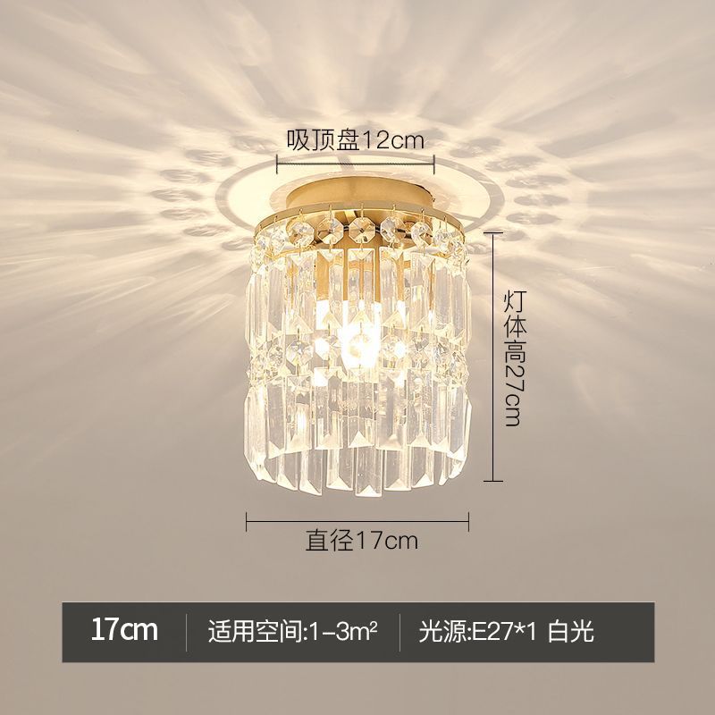 Modern minimalist creative hallway entryway ceiling light, light luxury crystal italian style popular corridor balcony walk-in closet lighting fixture