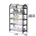 Stainless steel shoe rack reinforced thickened simple shoe rack dormitory shoe rack multi-layer for home bathroom door storage shoe rack