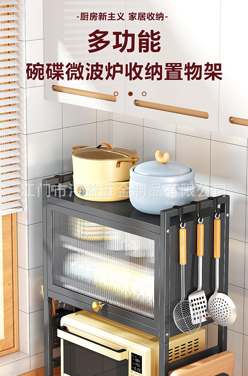 With cabinet door Multifunctional kitchen Microwave oven Shelves Countertop cupboards Oven dishes Drain storage cabinets Lockers