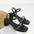 2025 new chunky heel mid-heel sandals - fairycore style, 2025 summer's hottest trending style, single strap, soft and elegant
