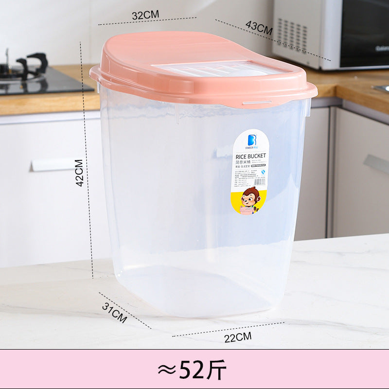 Large-capacity rice storage box Household sealed rice bucket Insect-proof and moisture-proof sealed flour storage Grain storage box wholesale