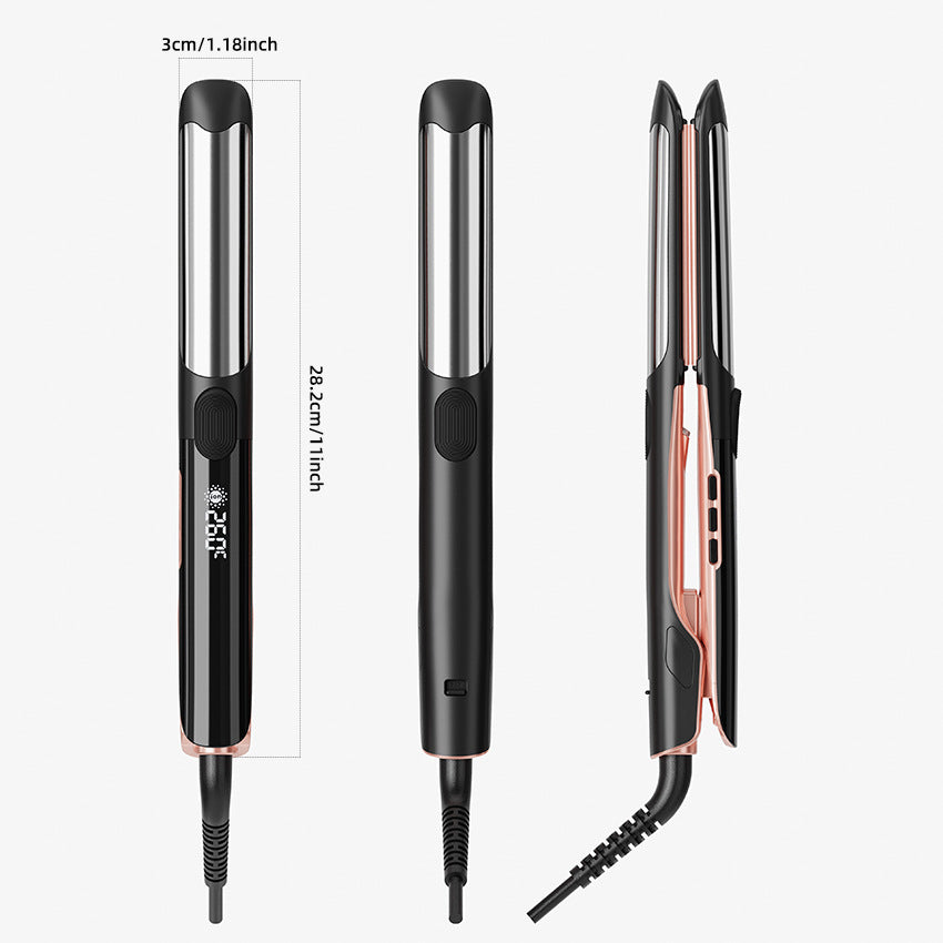 Cross-border hair straightener Negative ion hair straightener Splint Curling iron 2-in-1 Dual-purpose straightener