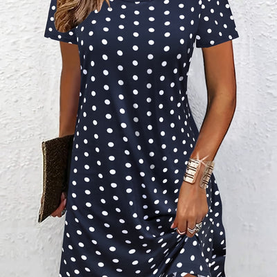 wholesale women's short-sleeved dresses, fashionable women's dresses for spring, summer, and autumn, new cross-border printed designs