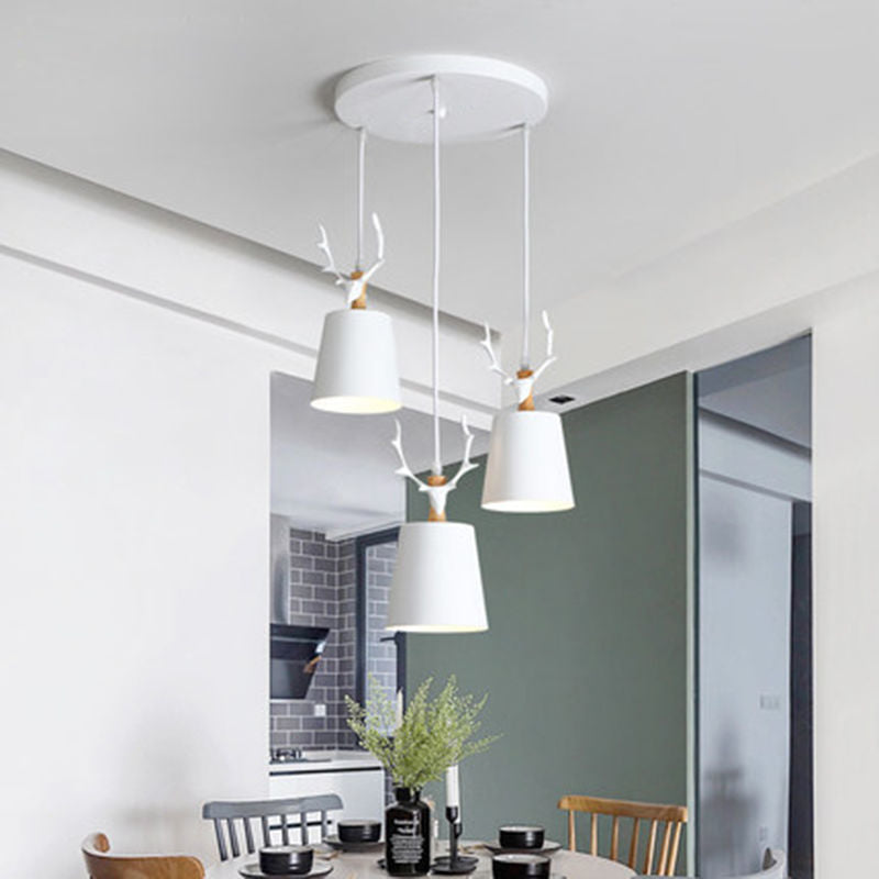 Antlers American Nordic living room dining room bar counter retro lamps creative bar art wrought iron industrial wind chandelier