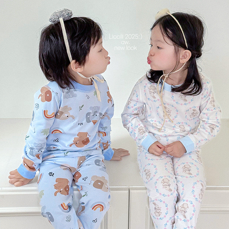 Kids' thermal underwear set - new autumn/winter collection for boys - 100% cotton baby long johns - boys' warm base layer